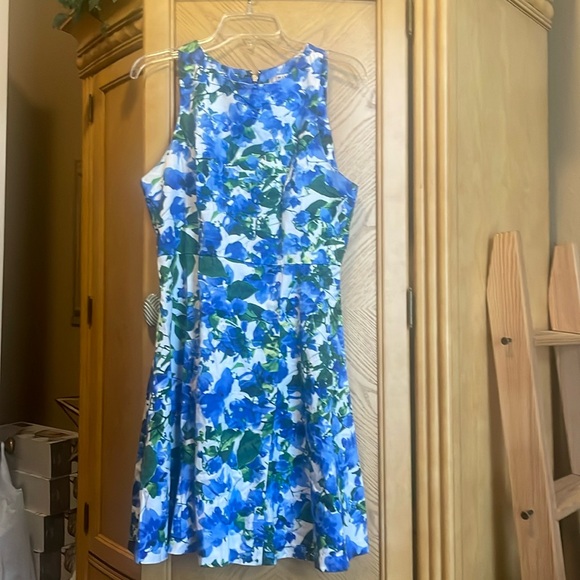 Milly for design nation blue floral dress size 10 - Picture 4 of 8